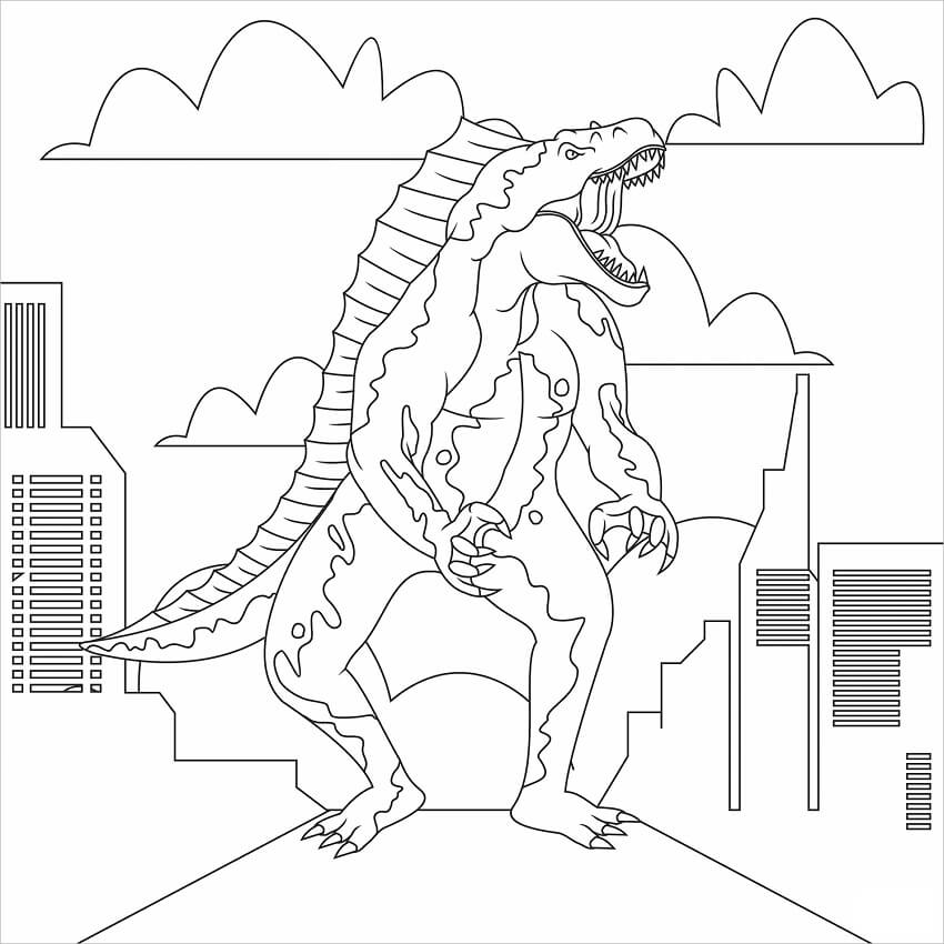 tong hop tranh to mau godzilla dep nhat danh cho be 10 - Tổng hợp tranh tô màu Godzilla đẹp nhất dành cho bé