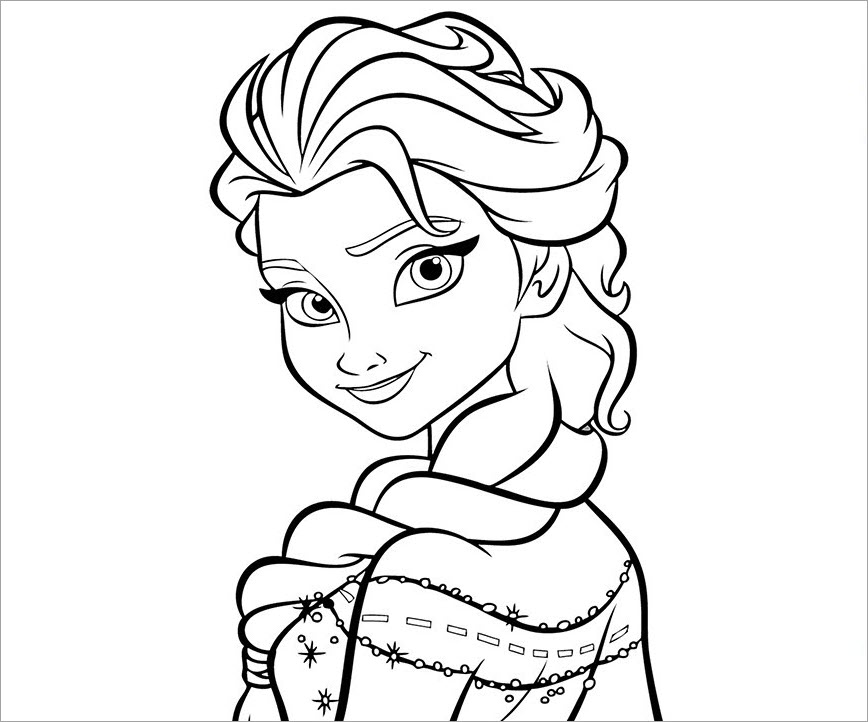 Tranh tô màu Elsa