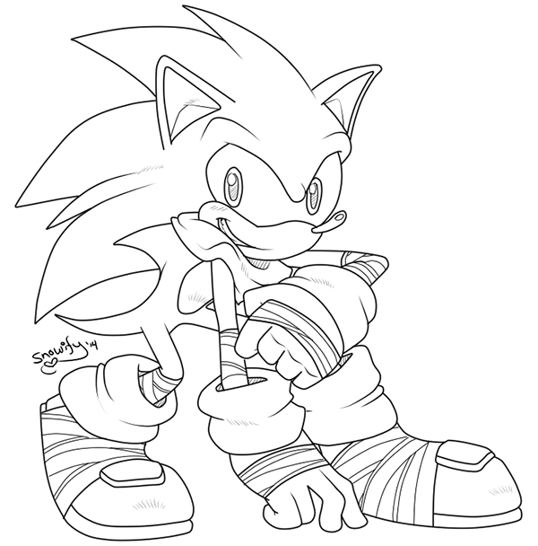 Tranh tô màu Sonic 3