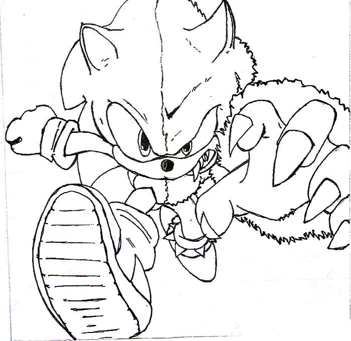 Tranh tô màu Sonic 9