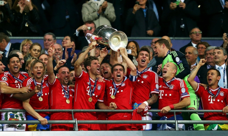 Bayern vô địch năm 2013 sau khi đánh bại Dortmnd